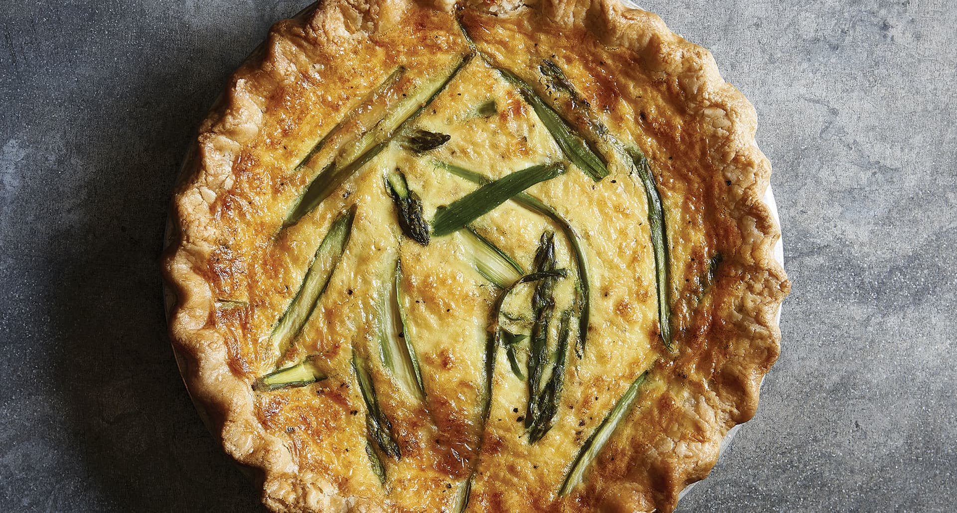 quiche recipes: asparagus and fontina quiche