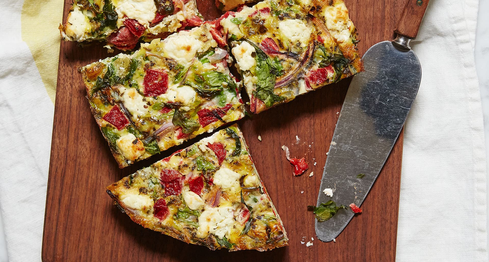 breakfast for dinner ideas: slow cooker mediterranean frittata
