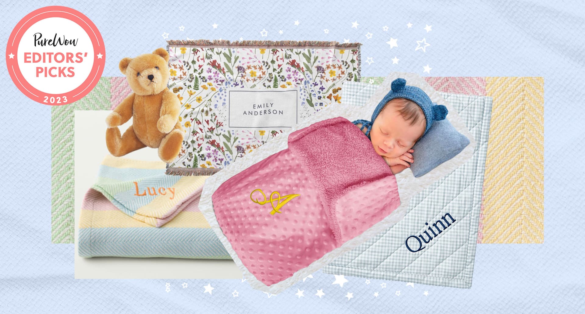 Best Personalized Baby Blankets Collage