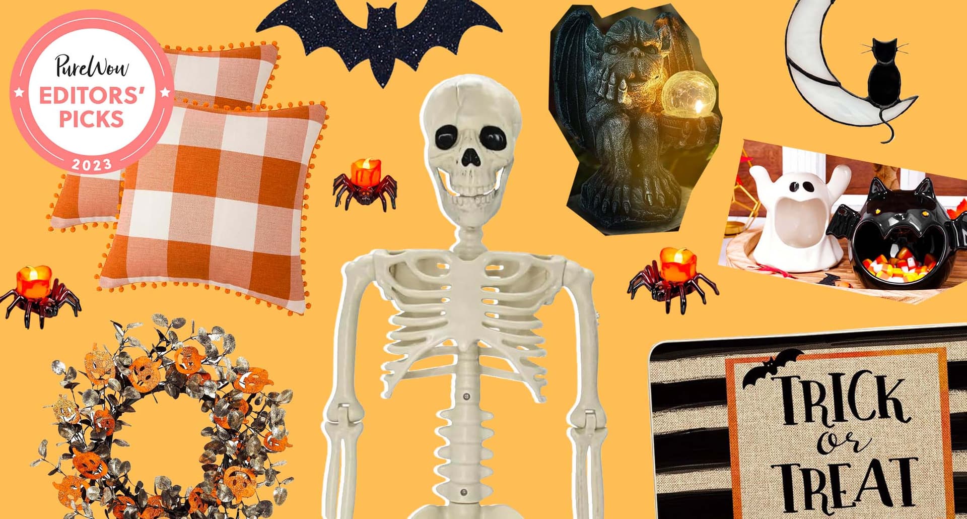 Best Amazon Halloween decorations: A collage of Halloween decor