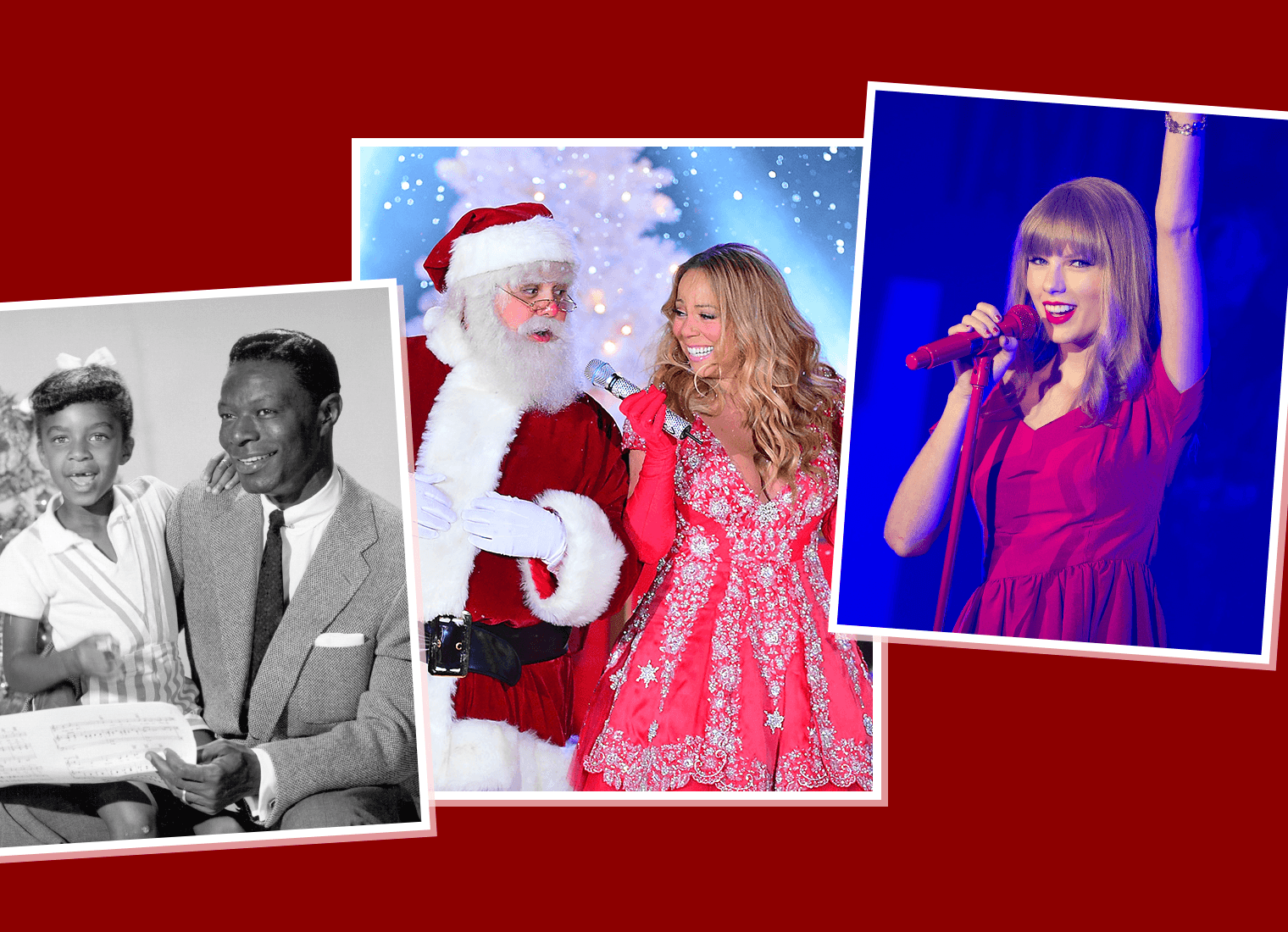 artists behind the best christmas songs: nat king cole, mariah carey, taylor swift