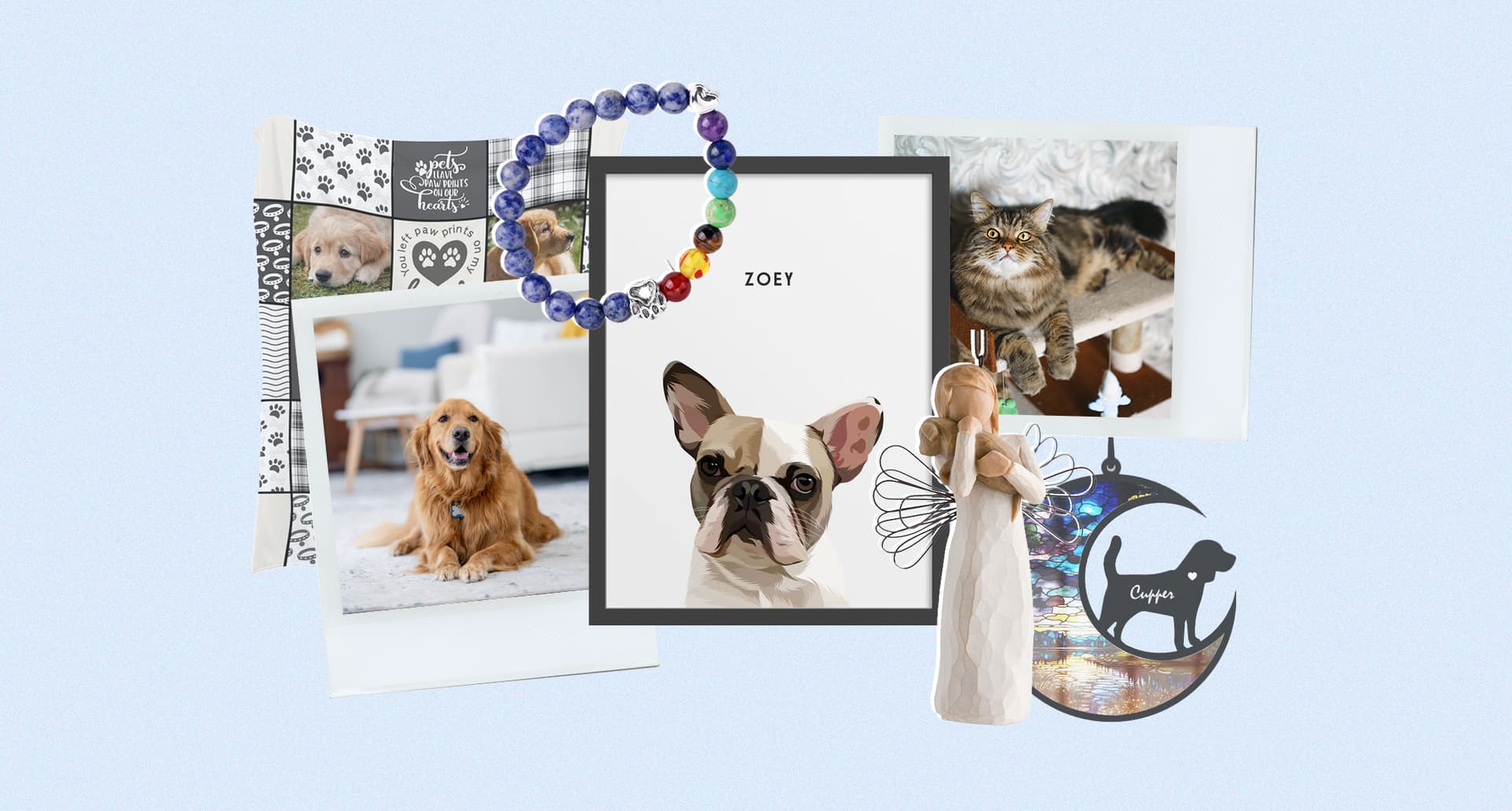 pet memorial gifts collage