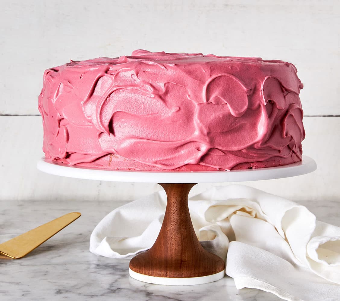 mother's day desserts: lemon hibiscus layer cake