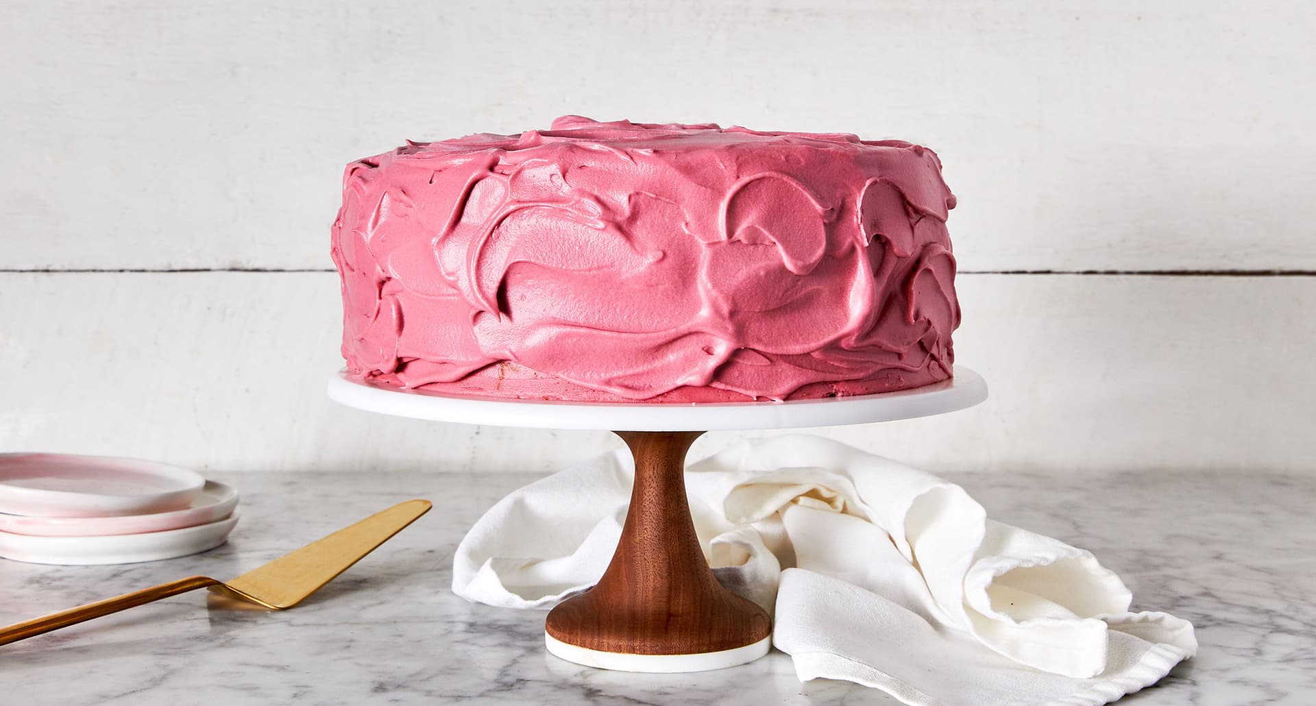 mother's day desserts: lemon hibiscus layer cake