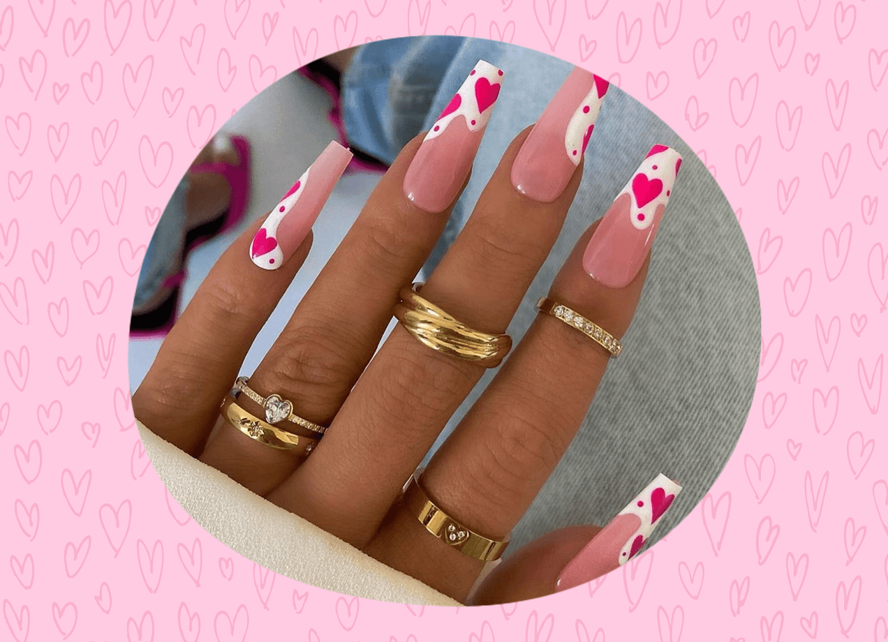 valentine's day nail art