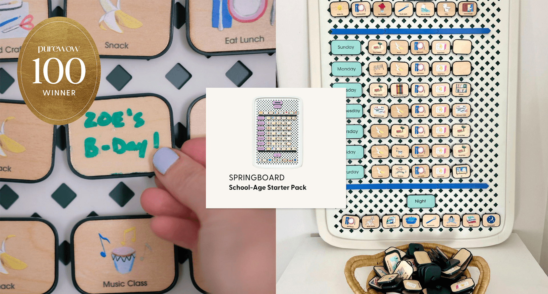A collage of original photos of the Charmspring Springboard scheduling product.