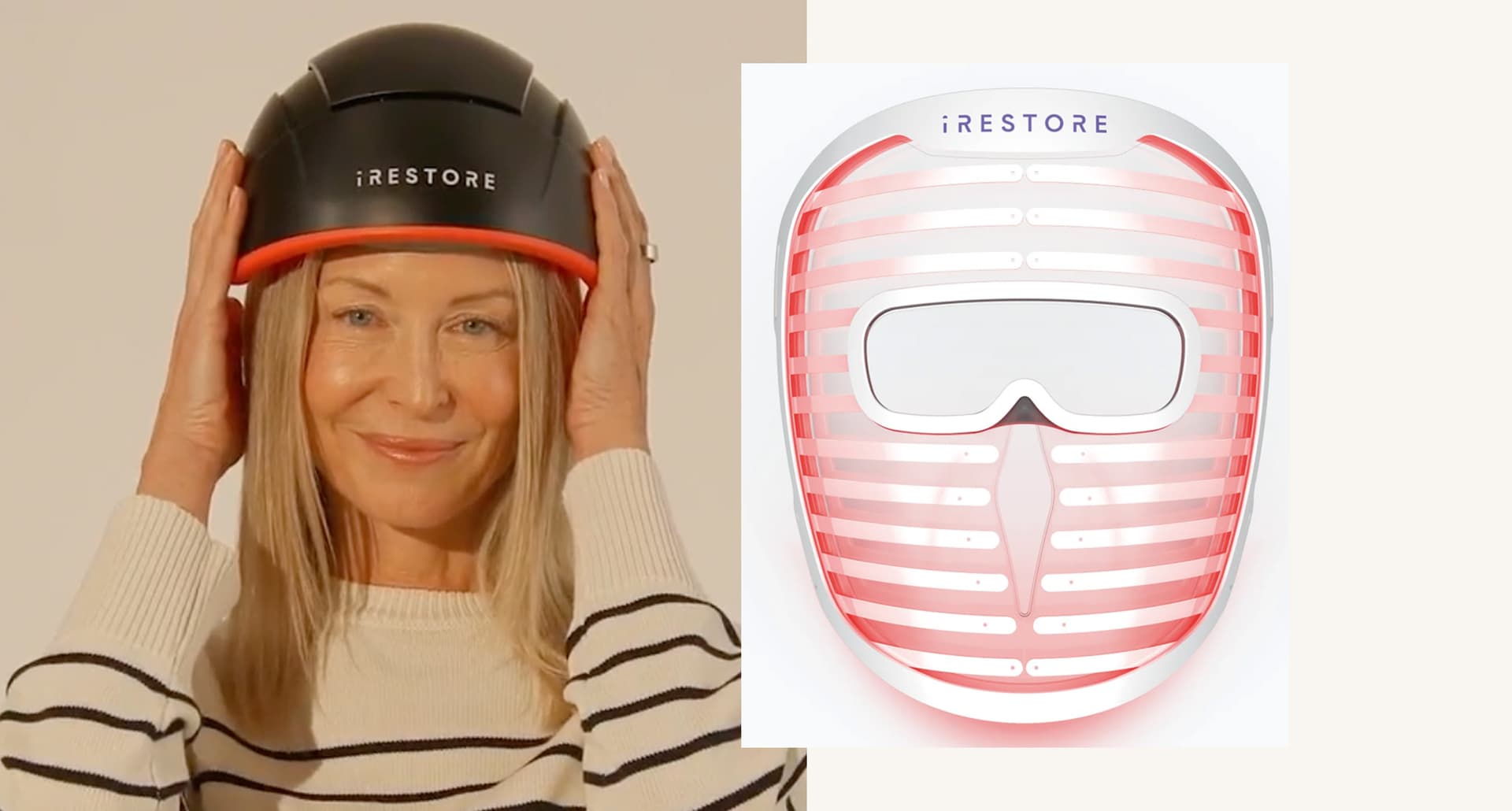 iRESTORE Memorial Day Sale: Red light helmet and red light mask