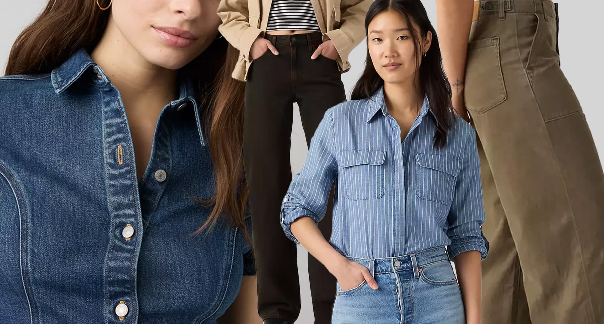 Levi's Denim Office Wear 2026: collage
