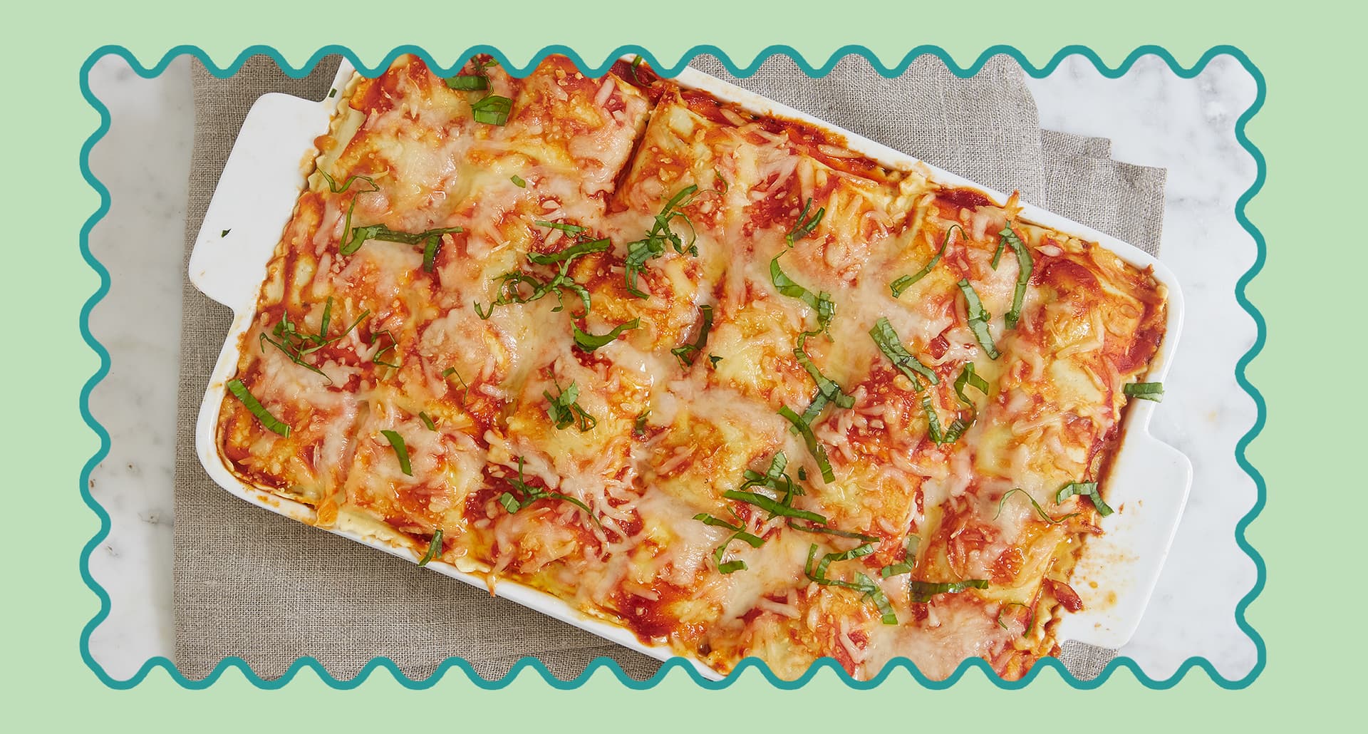 casseroles that freeze well: ravioli lasagna