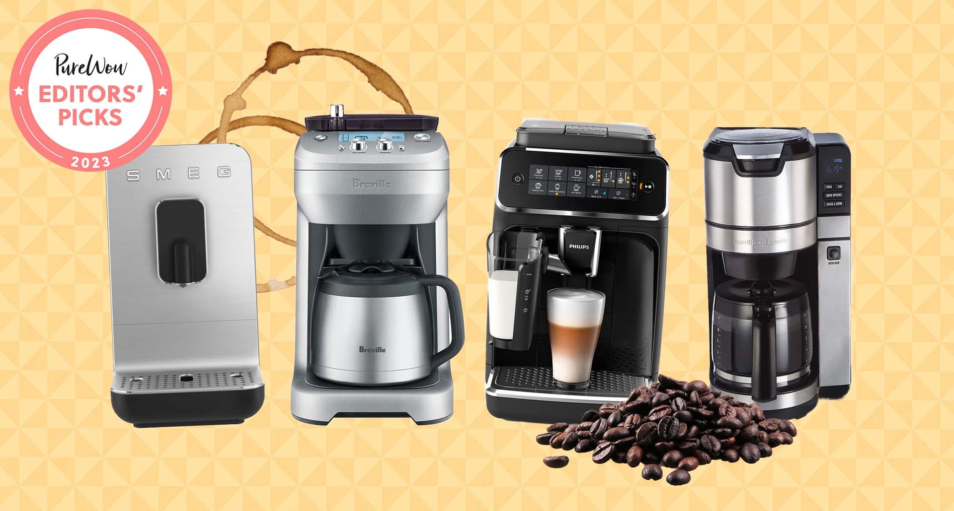 Best coffee maker with grinder: A collage of grinder coffee makers