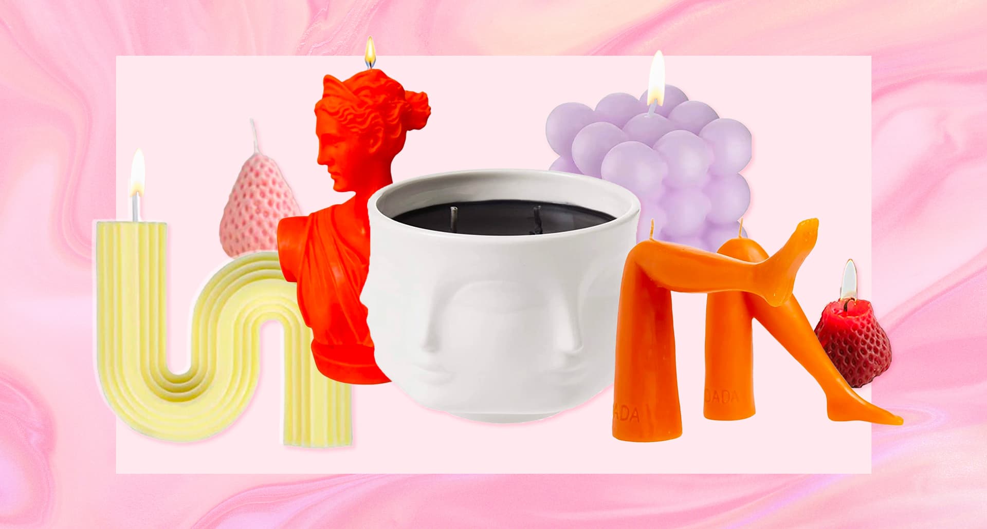 Best cool candles: A collage of artistic candles