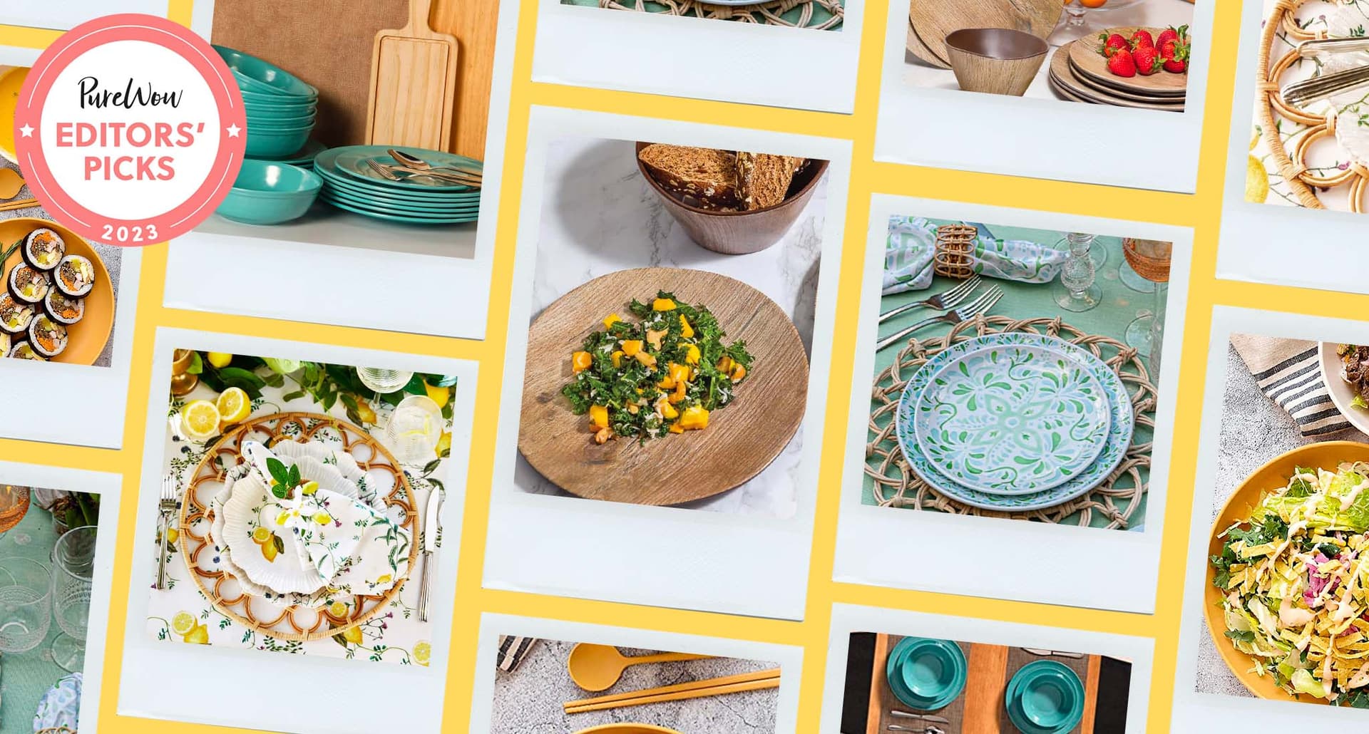 Best outdoor dinnerware: A collage of outdoor dinnerware sets