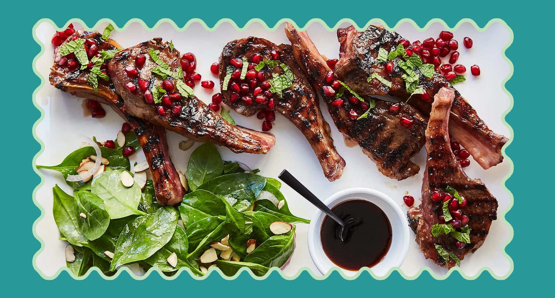 alternative thanksgiving dinner recipes: pomegranate lamb chops
