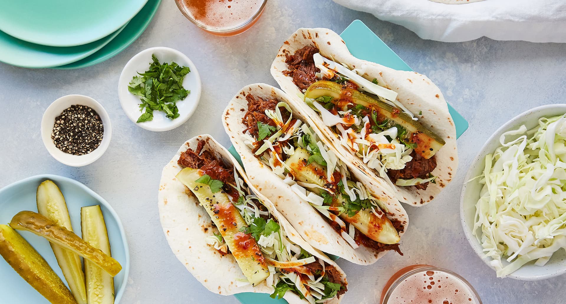 birthday dinner ideas: slow cooker korean short rib tacos