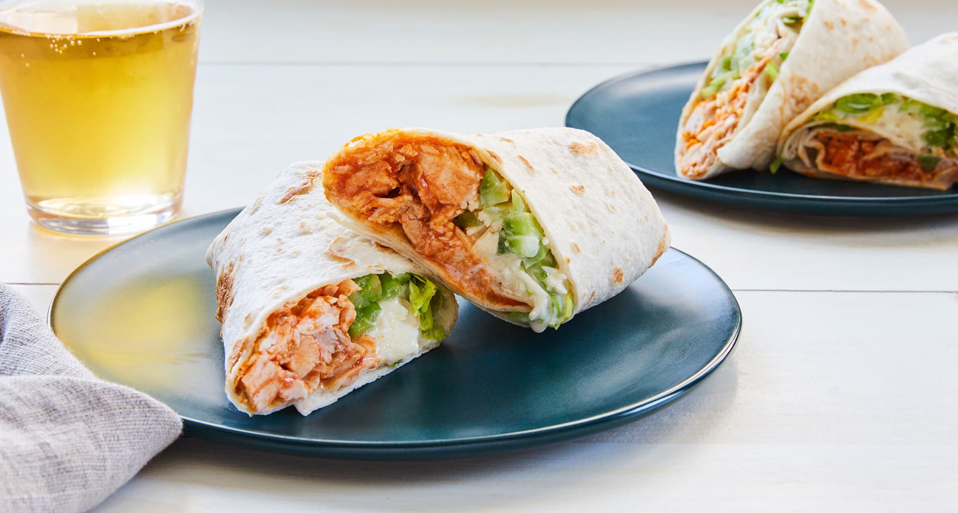 easy lunch ideas: buffalo chicken wraps