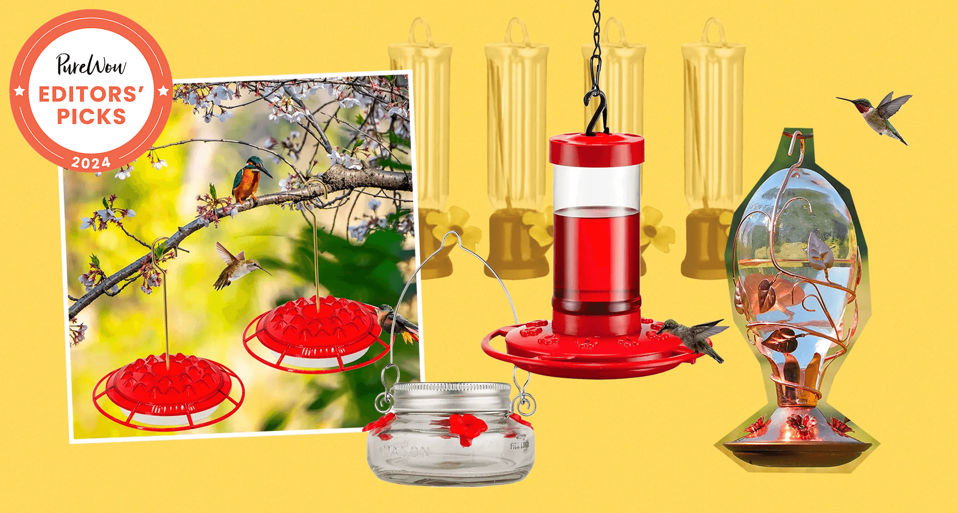 best hummingbird feeders red and yellow feeders
