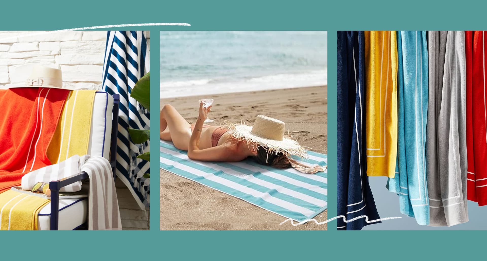 Best Beach Towels: Stripes and Solids, Woman on the Beach