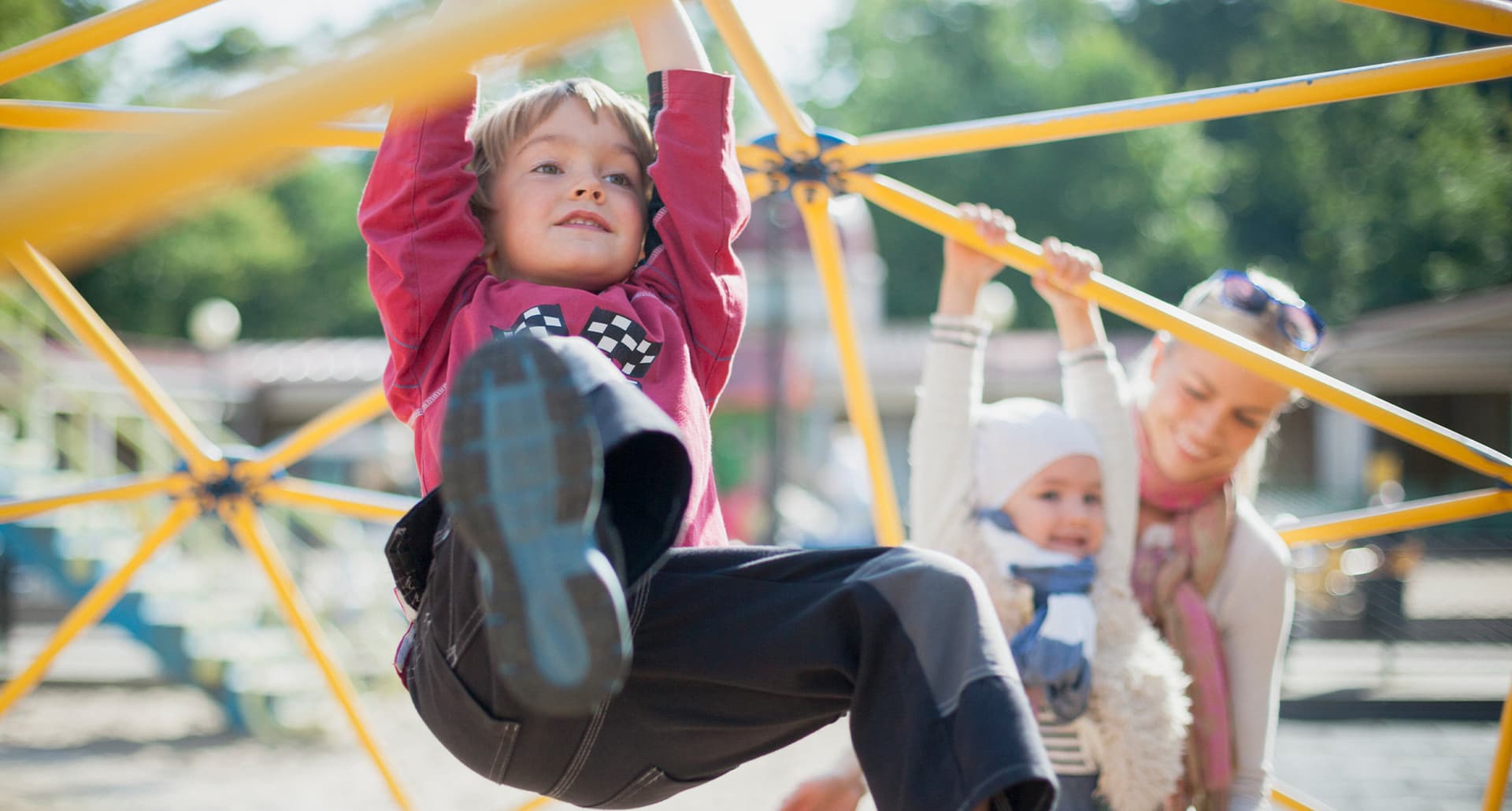 lighthouse-parenting: a child playing on a playground