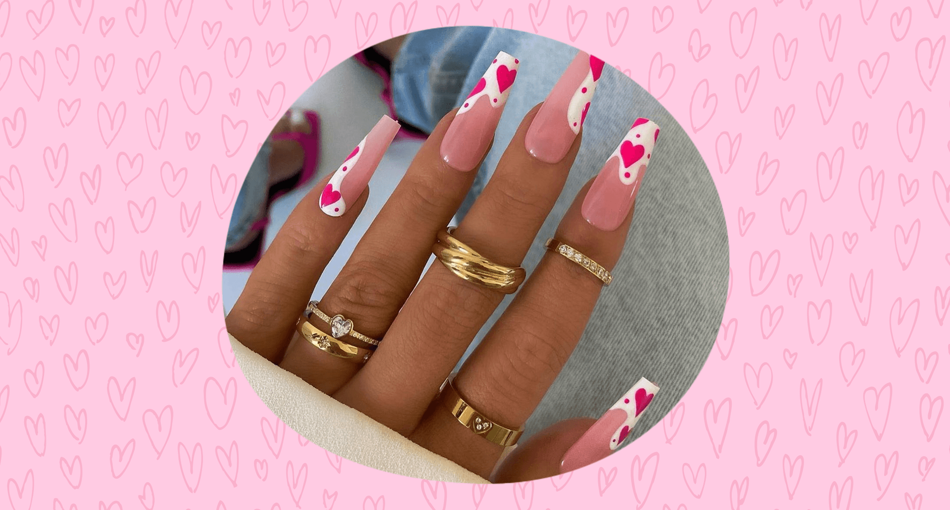 valentine's day nail art