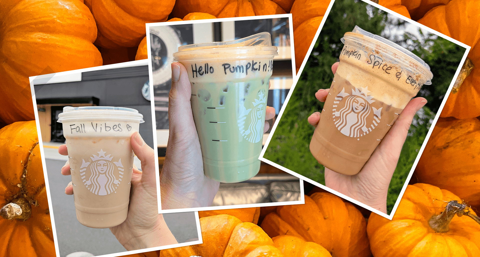 starbucks fall menu drinks: pumpkin cream matcha and shaken espresso