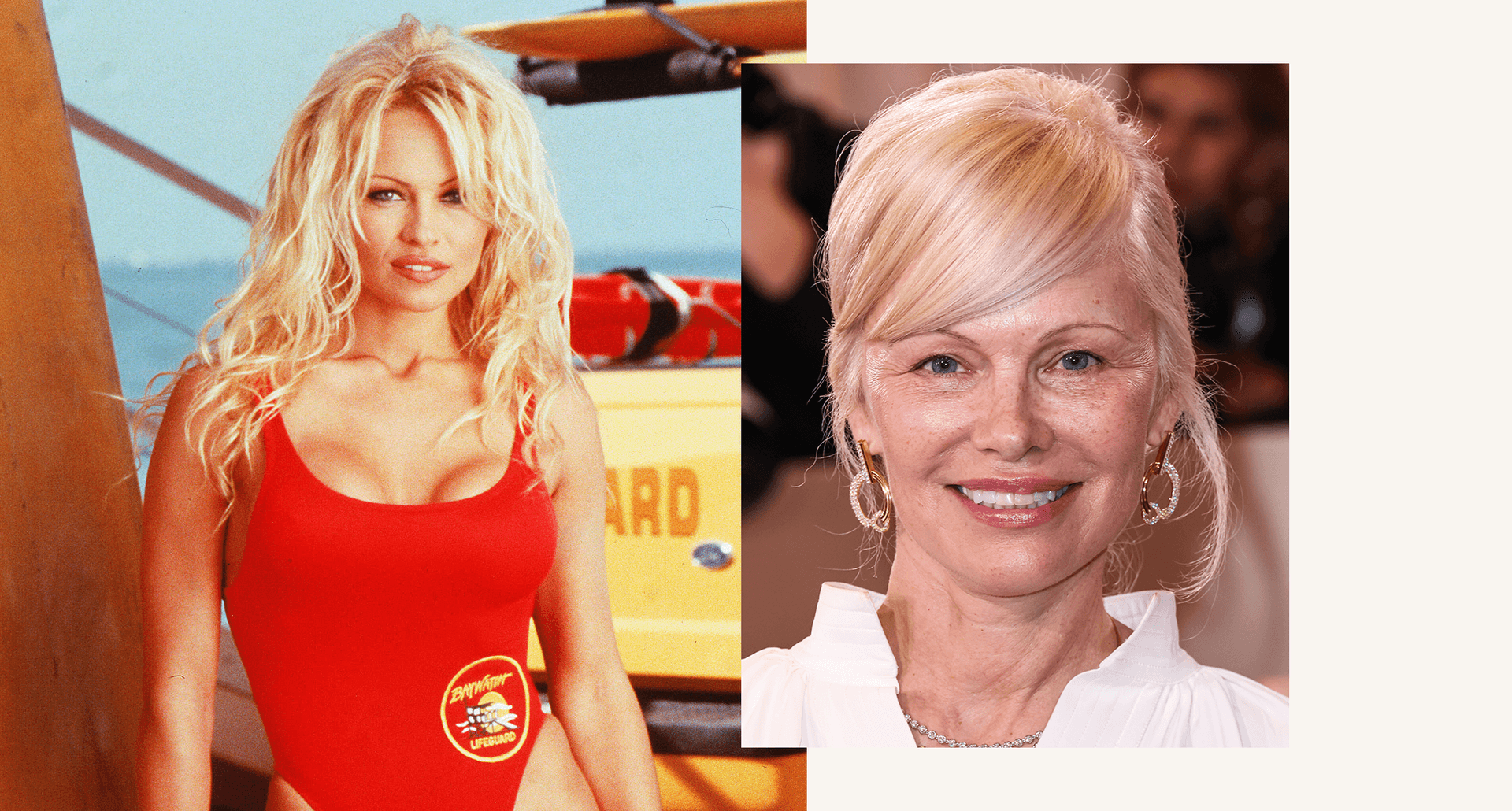 baywatch pam anderson next to 2026 pam anderson