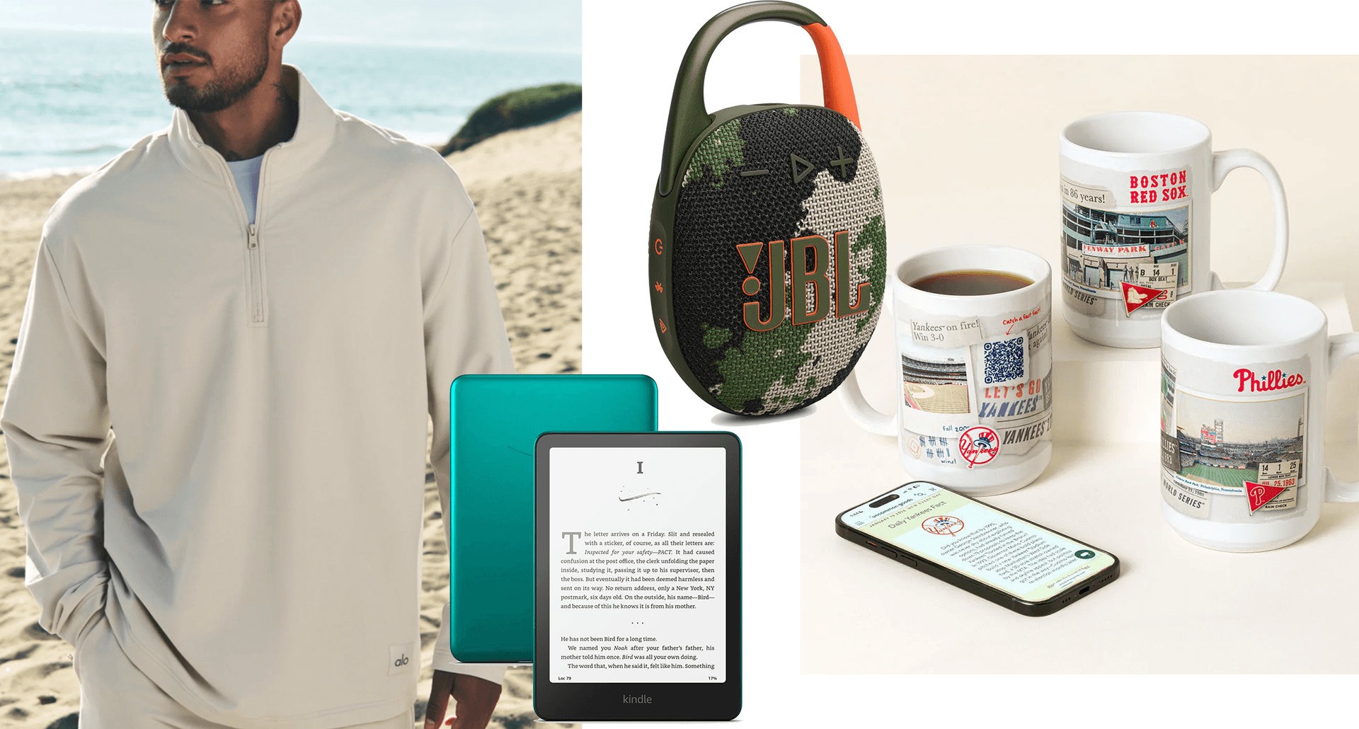 gifts like sweaters and kindle